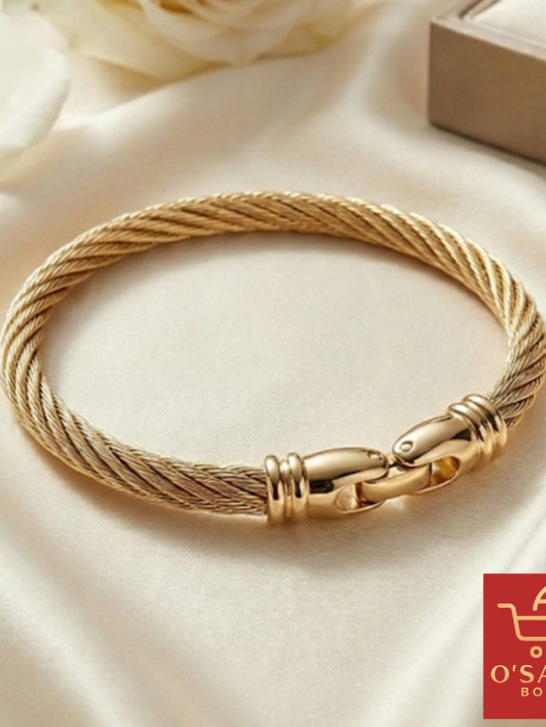 Bracelet torsade dore